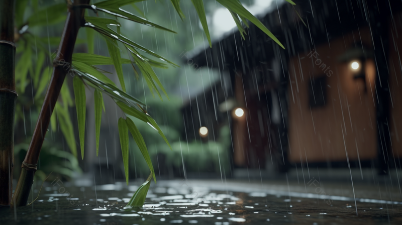 竹林一角拍摄雨后的景色背景图,高清,摄影图,摄影图片,图片大全,摄影图免费下载